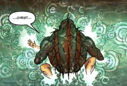 The Deep One raping Agent Brears. Detail of Neonomicon #3, Page 13, panel 3 - written by Alan Moore, art by Jacen Burrows