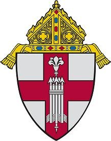 Coat of arms for the dioceses of Manchester, NH. Image via St. Lawrence Parish Community